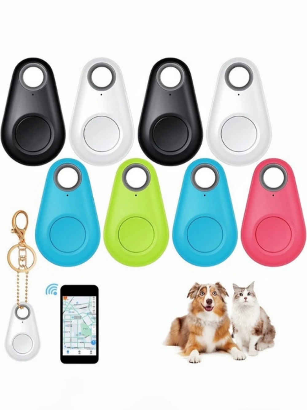 iTag Bluetooth Smart Anti-Lost Tracker Set Black & White